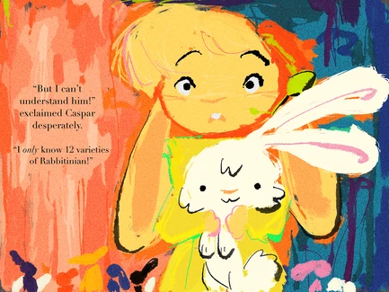 Illustration of two rabbits