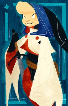 A fantasy flying rabbit